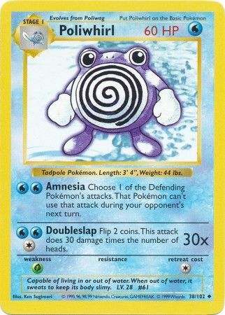 Poliwhirl (38/102) [Base Set Shadowless Unlimited] | Gam3 Escape