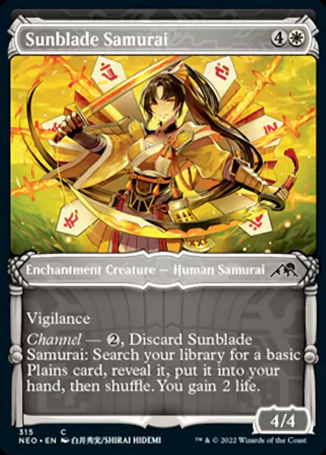 Sunblade Samurai (Showcase Samurai) [Kamigawa: Neon Dynasty] | Gam3 Escape
