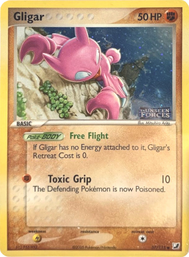 Gligar (57/115) (Stamped) [EX: Unseen Forces] | Gam3 Escape