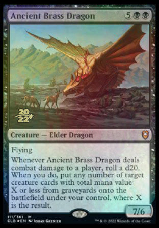 Ancient Brass Dragon [Commander Legends: Battle for Baldur's Gate Prerelease Promos] | Gam3 Escape