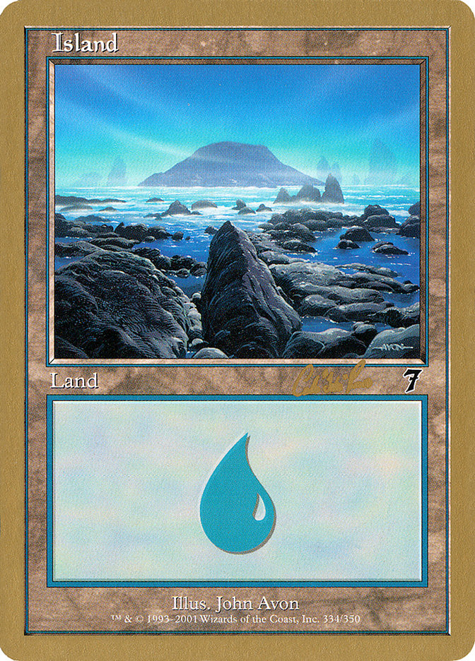 Island (cr334) (Carlos Romao) [World Championship Decks 2002] | Gam3 Escape