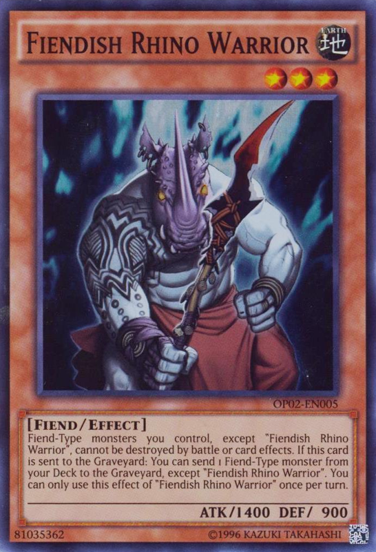 Fiendish Rhino Warrior [OP02-EN005] Super Rare | Gam3 Escape