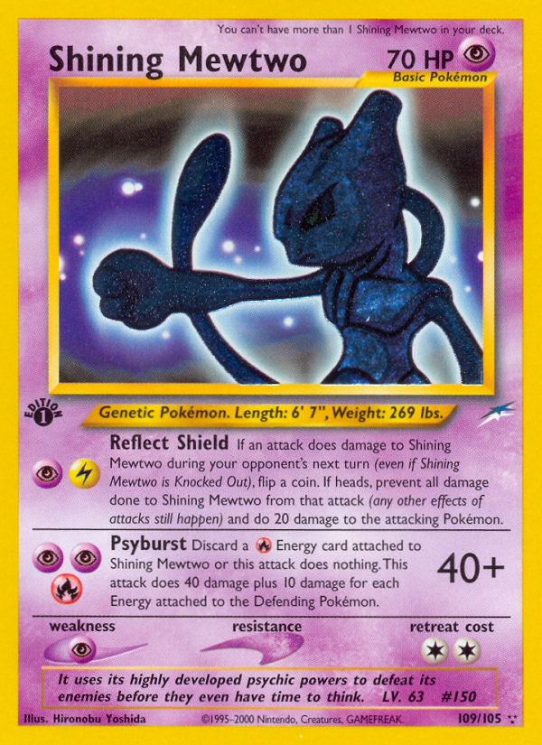 Shining Mewtwo (109/105) [Neo Destiny 1st Edition] | Gam3 Escape