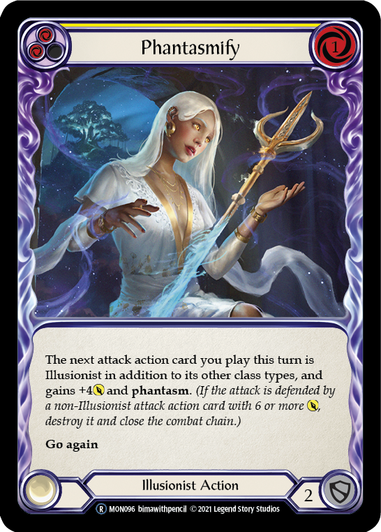 Phantasmify (Yellow) (Rainbow Foil) [U-MON096-RF] Unlimited Rainbow Foil | Gam3 Escape