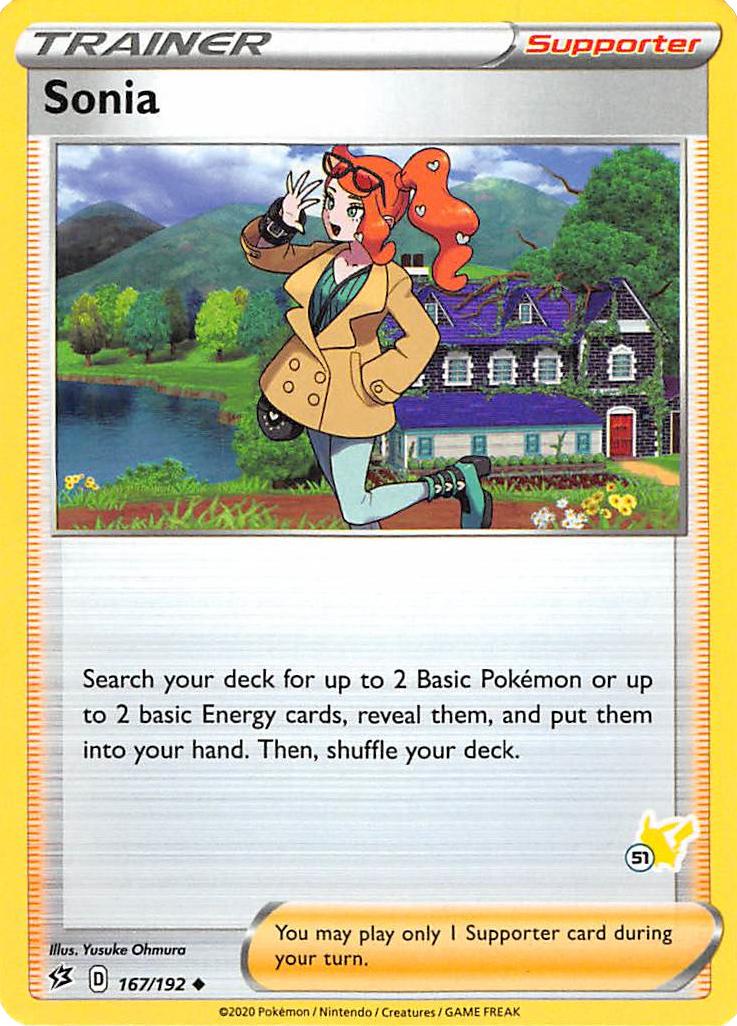 Sonia (167/192) (Pikachu Stamp #51) [Battle Academy 2022] | Gam3 Escape