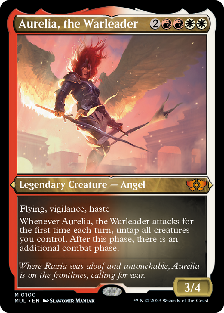 Aurelia, the Warleader (Foil Etched) [Multiverse Legends] | Gam3 Escape