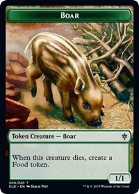Boar // Food (15) Double-sided Token [Throne of Eldraine Tokens] | Gam3 Escape