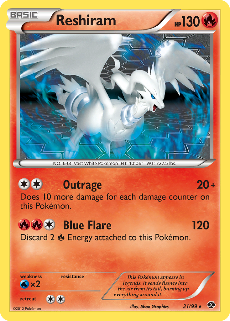 Reshiram (21/99) [Black & White: Next Destinies] | Gam3 Escape