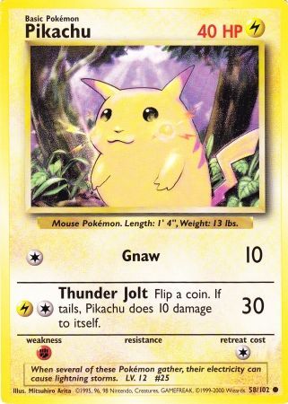 Pikachu (58/102) (Jumbo Card) [Base Set Unlimited] | Gam3 Escape