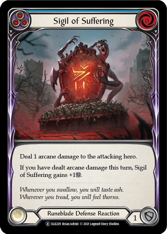 Sigil of Suffering (Blue) [U-ELE229] Unlimited Rainbow Foil | Gam3 Escape