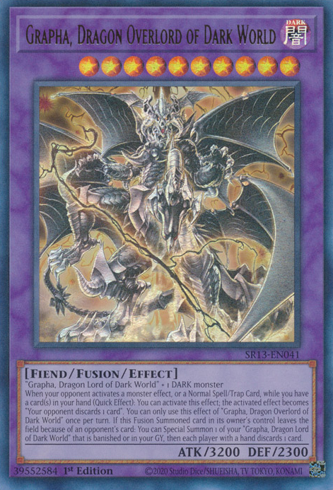 Grapha, Dragon Overlord of Dark World [SR13-EN041] Ultra Rare | Gam3 Escape