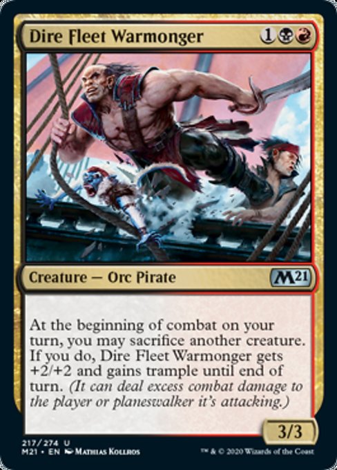 Dire Fleet Warmonger [Core Set 2021] | Gam3 Escape