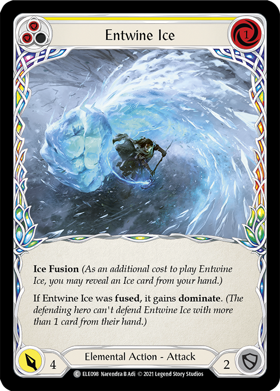 Entwine Ice (Yellow) [ELE098] (Tales of Aria)  1st Edition Rainbow Foil | Gam3 Escape