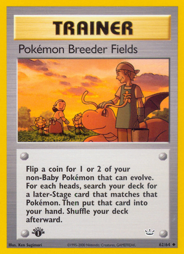 Pokemon Breeder Fields (62/64) [Neo Revelation 1st Edition] | Gam3 Escape