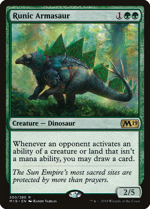 Runic Armasaur [Core Set 2019] | Gam3 Escape