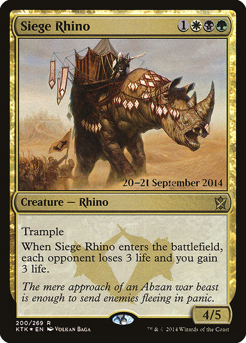 Siege Rhino [Khans of Tarkir Promos] | Gam3 Escape