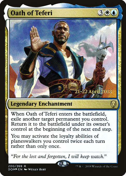 Oath of Teferi [Dominaria Promos] | Gam3 Escape