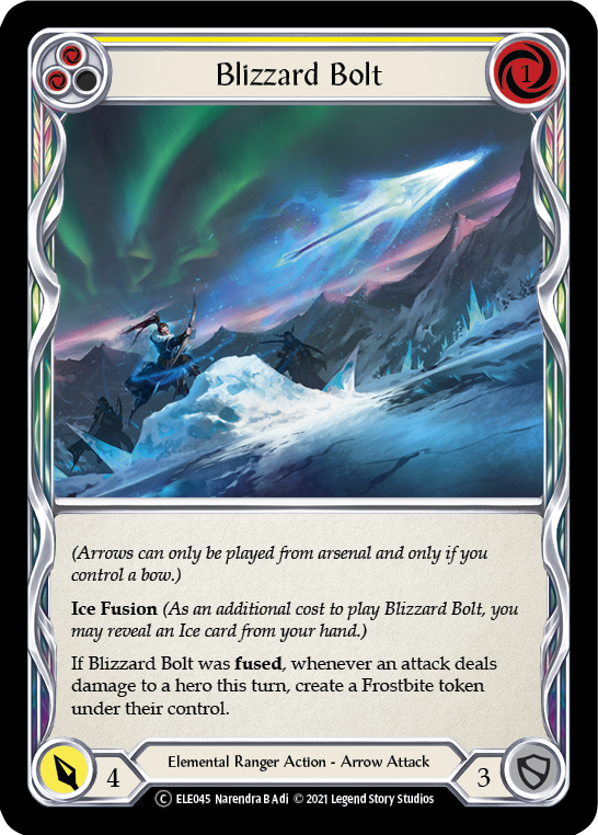 Blizzard Bolt (Yellow) [U-ELE045] Unlimited Rainbow Foil | Gam3 Escape