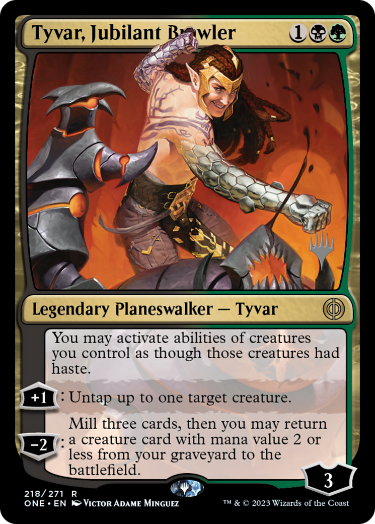 Tyvar, Jubilant Brawler (Promo Pack) [Phyrexia: All Will Be One Promos] | Gam3 Escape