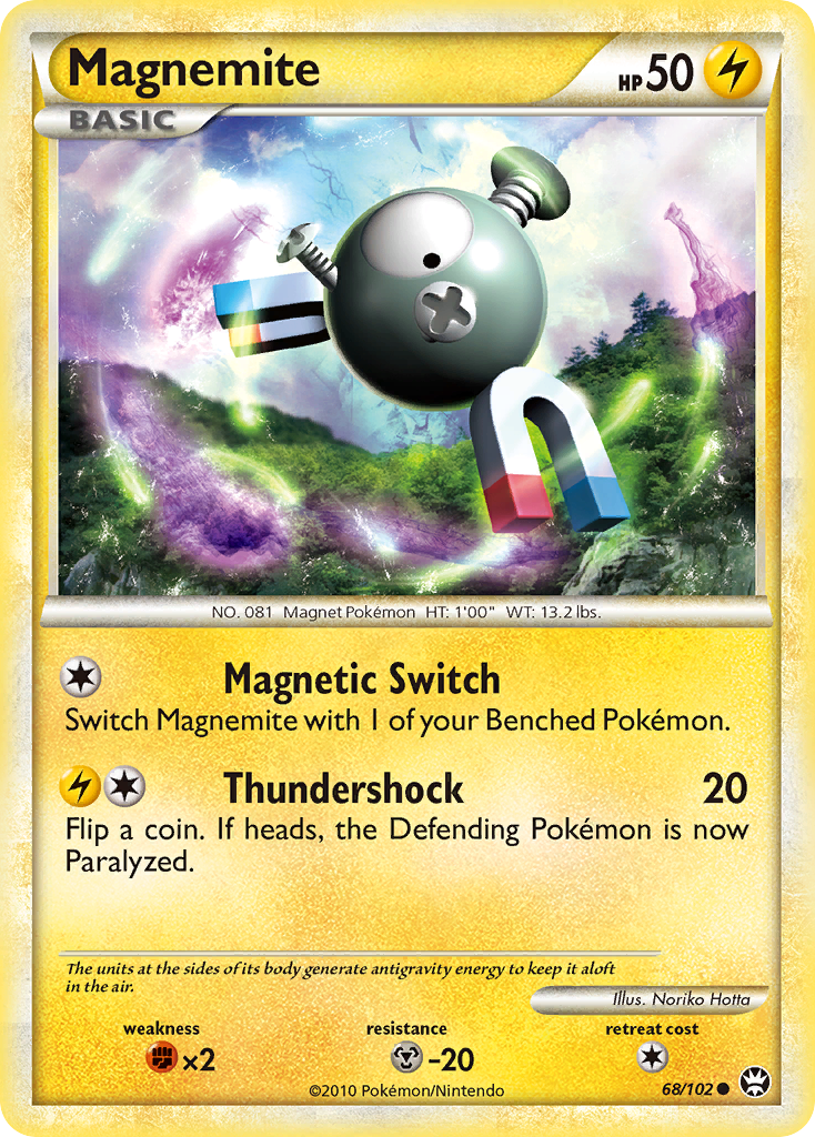 Magnemite (68/102) [HeartGold & SoulSilver: Triumphant] | Gam3 Escape