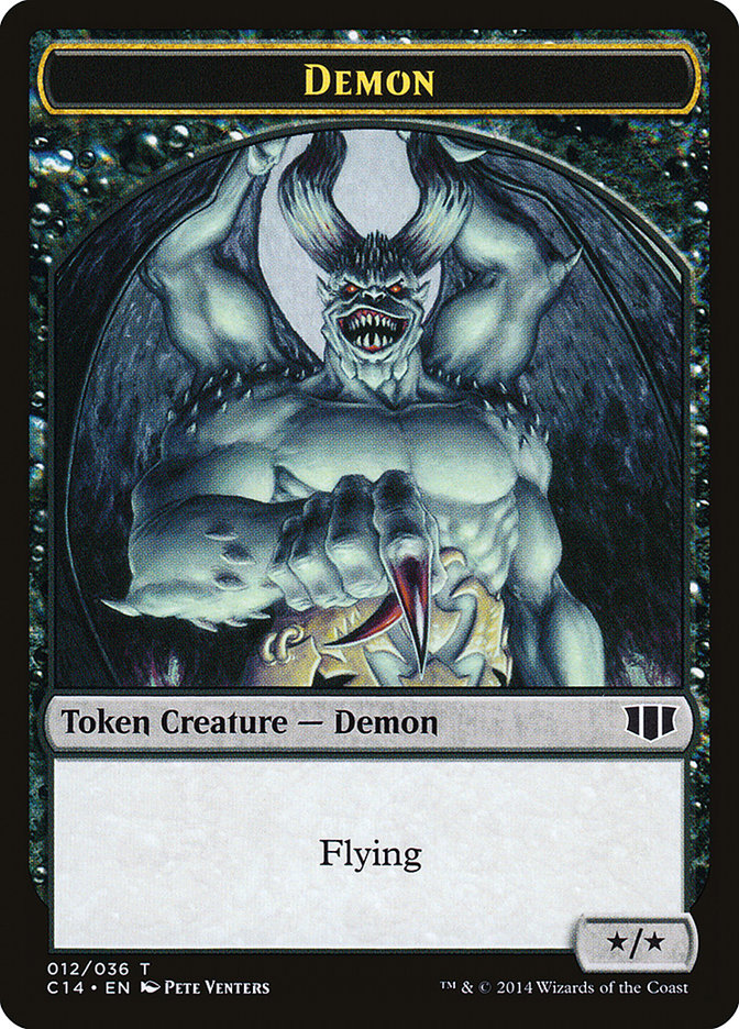 Demon (012/036) // Zombie (016/036) Double-sided Token [Commander 2014 Tokens] | Gam3 Escape