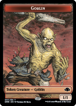 Goblin // Cat (003) Double-Sided Token [Dominaria Remastered Tokens] | Gam3 Escape