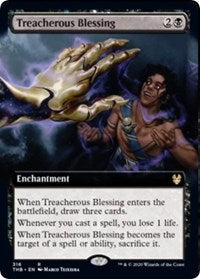 Treacherous Blessing (Extended Art) [Theros Beyond Death] | Gam3 Escape