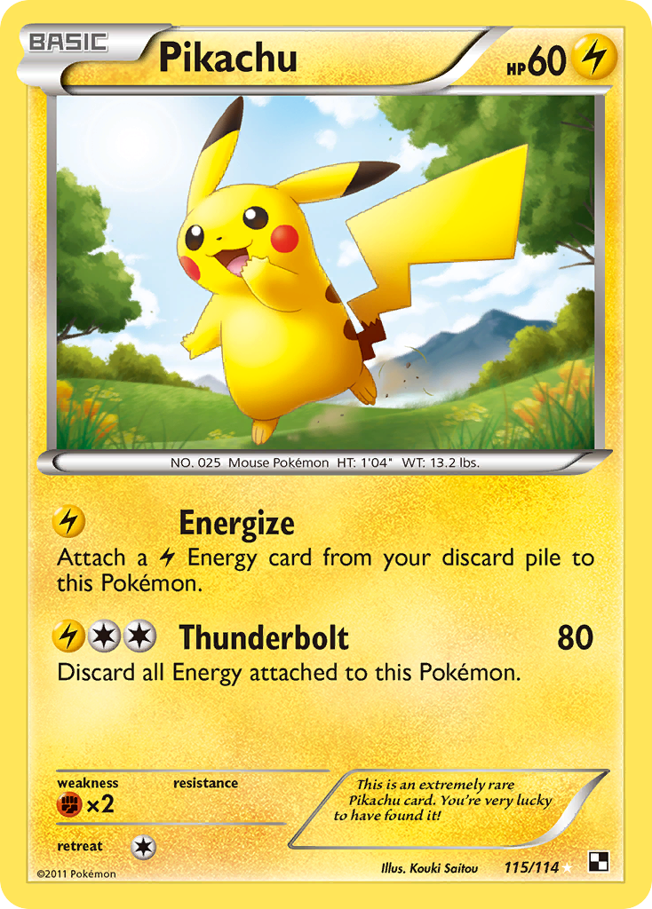 Pikachu (115/114) [Black & White: Base Set] | Gam3 Escape