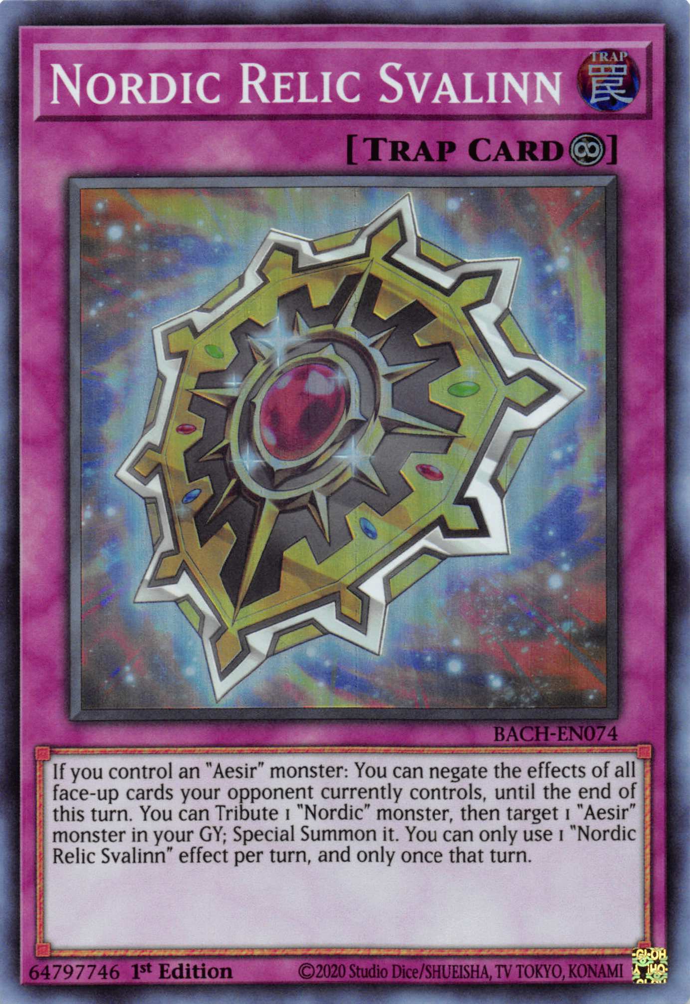 Nordic Relic Svalinn [BACH-EN074] Super Rare | Gam3 Escape
