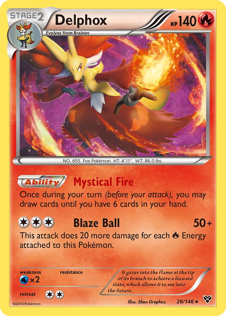 Delphox (26/146) (Cosmos Holo) (Blister Exclusive) [XY: Base Set] | Gam3 Escape