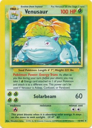 Venusaur (15/102) [Base Set Unlimited] | Gam3 Escape