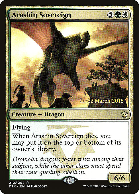 Arashin Sovereign [Dragons of Tarkir Promos] | Gam3 Escape