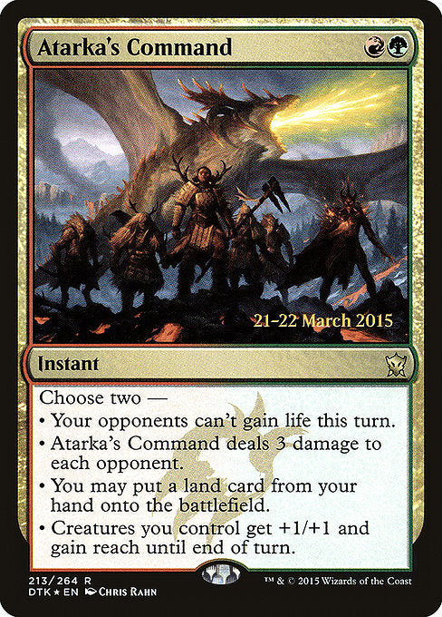 Atarka's Command [Dragons of Tarkir Promos] | Gam3 Escape