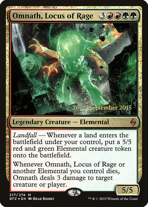 Omnath, Locus of Rage [Battle for Zendikar Promos] | Gam3 Escape