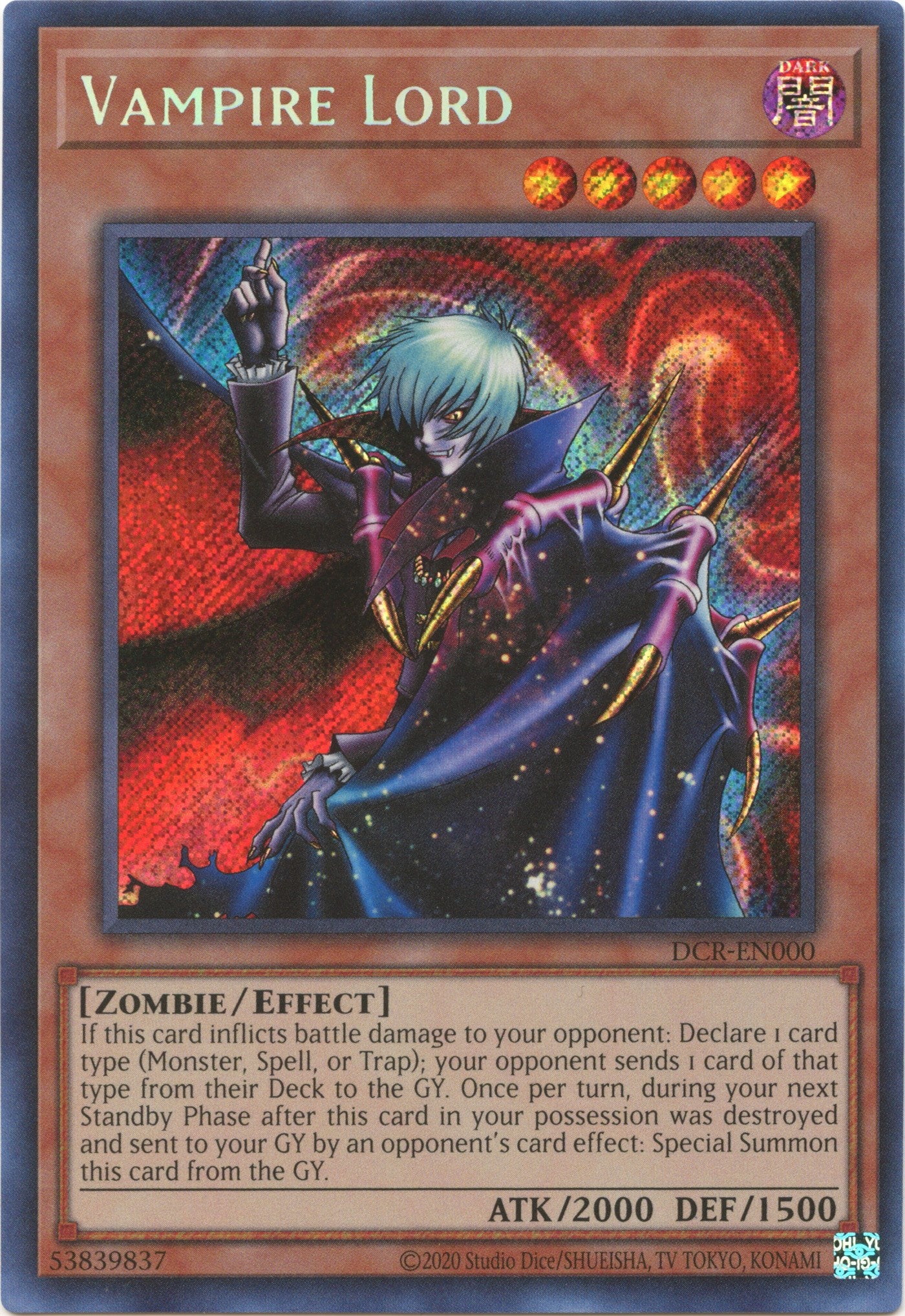 Vampire Lord (25th Anniversary) [DCR-EN000] Secret Rare | Gam3 Escape