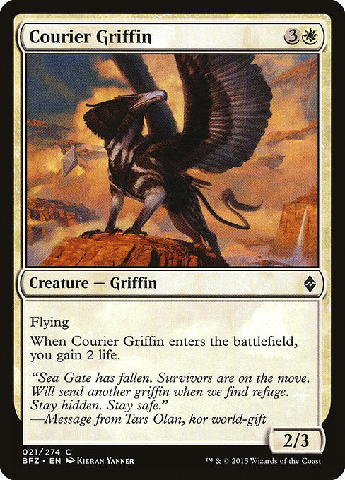 Courier Griffin [Battle for Zendikar] | Gam3 Escape