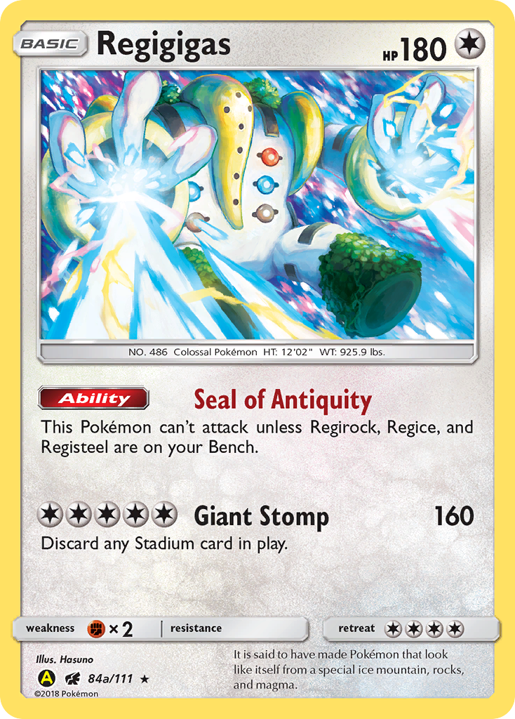 Regigigas (84a/111) (Alternate Art Promo) [Sun & Moon: Crimson Invasion] | Gam3 Escape