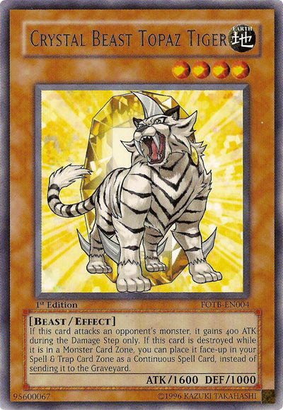 Crystal Beast Topaz Tiger [FOTB-EN004] Rare | Gam3 Escape