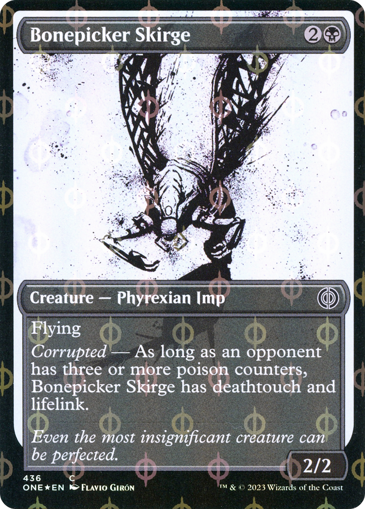 Bonepicker Skirge (Showcase Ichor Step-and-Compleat Foil) [Phyrexia: All Will Be One] | Gam3 Escape