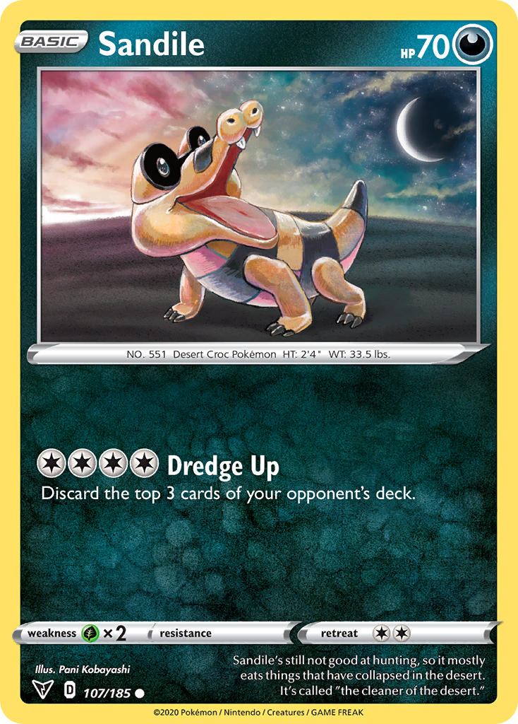 Sandile (107/185) [Sword & Shield: Vivid Voltage] | Gam3 Escape