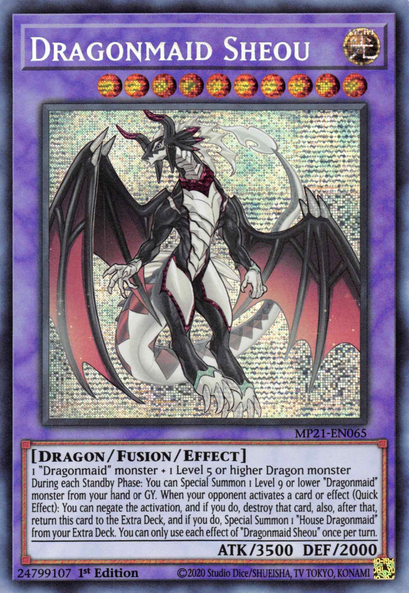 Dragonmaid Sheou [MP21-EN065] Prismatic Secret Rare | Gam3 Escape