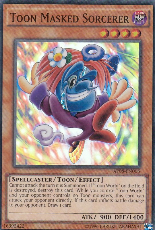 Toon Masked Sorcerer [AP08-EN006] Super Rare | Gam3 Escape