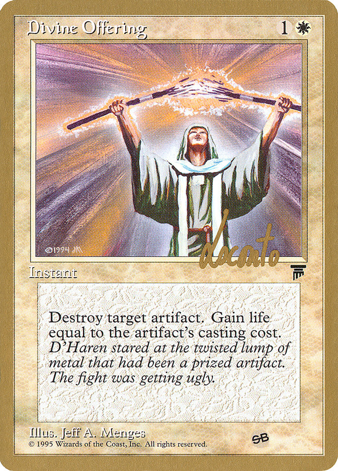 Divine Offering (Michael Loconto) (SB) [Pro Tour Collector Set] | Gam3 Escape