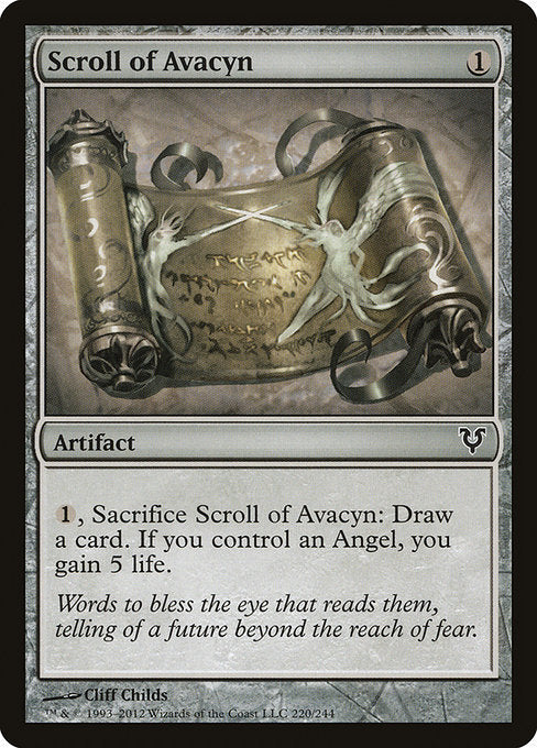 Scroll of Avacyn [Avacyn Restored] | Gam3 Escape