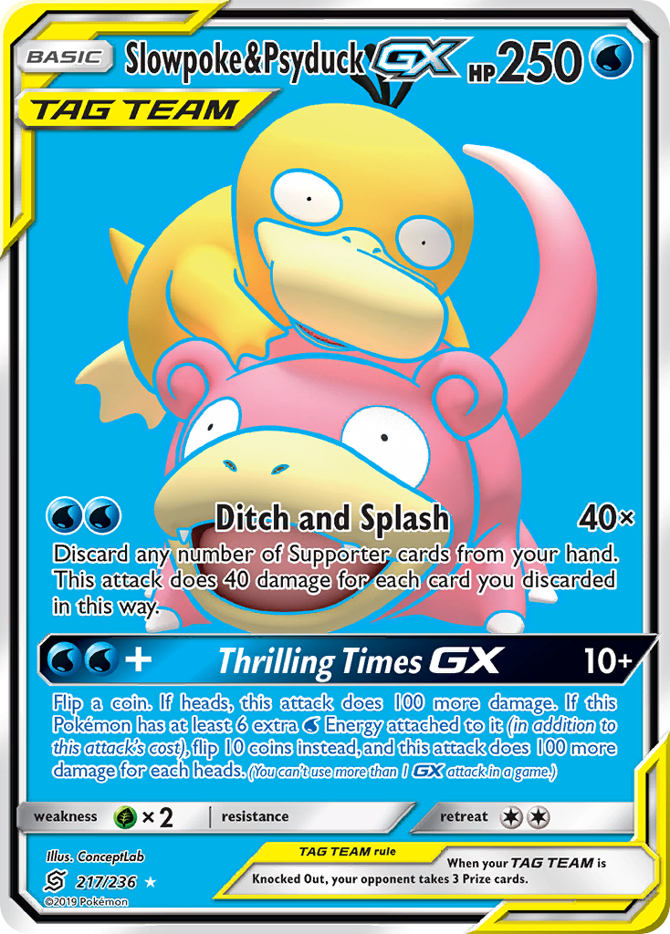 Slowpoke & Psyduck GX (217/236) [Sun & Moon: Unified Minds] | Gam3 Escape