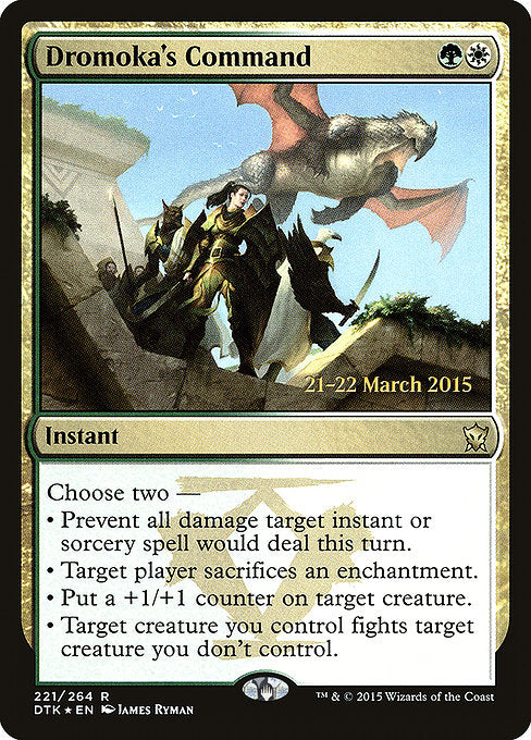 Dromoka's Command [Dragons of Tarkir Promos] | Gam3 Escape