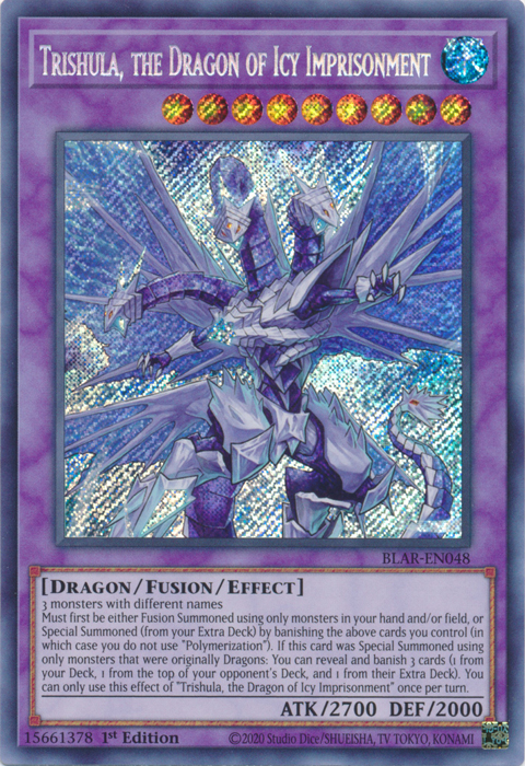 Trishula, the Dragon of Icy Imprisonment [BLAR-EN048] Secret Rare | Gam3 Escape