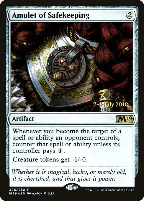 Amulet of Safekeeping [Core Set 2019 Promos] | Gam3 Escape