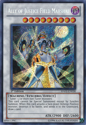 Ally of Justice Field Marshal [HA02-EN030] Secret Rare | Gam3 Escape