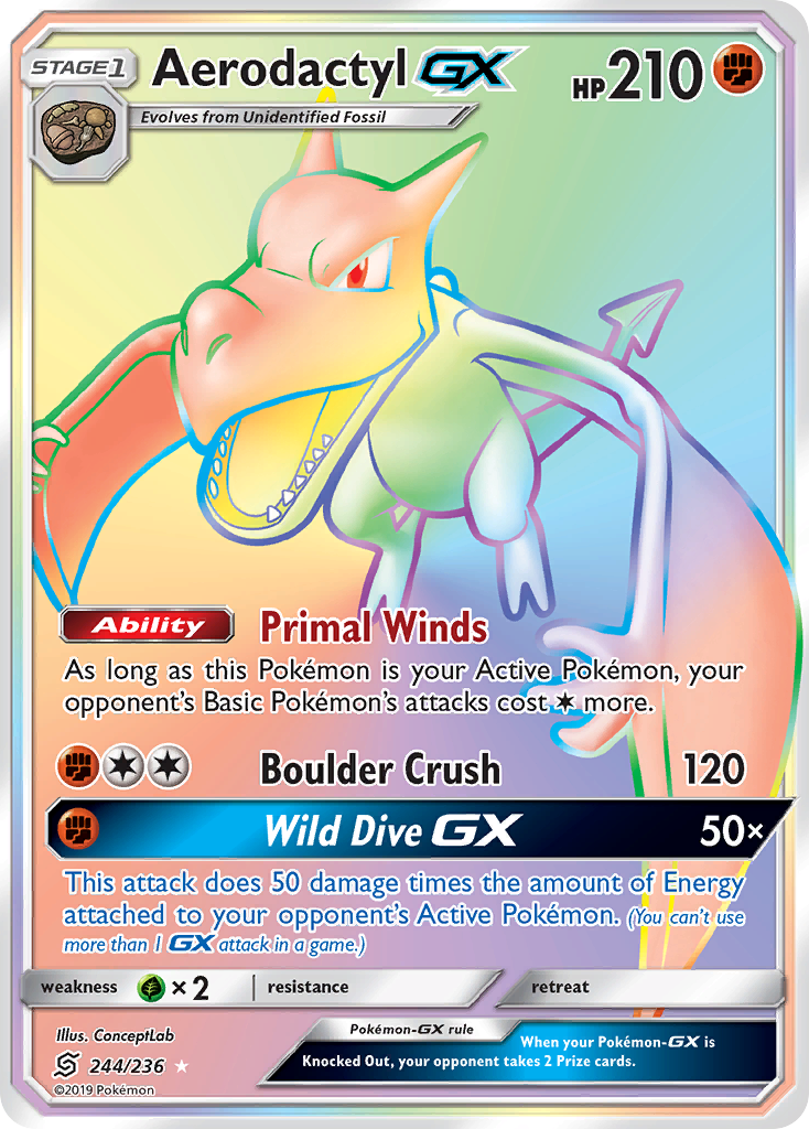 Aerodactyl GX (244/236) [Sun & Moon: Unified Minds] | Gam3 Escape